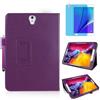 MEIYOUQI Custodia per Samsung Galaxy Tab S3 9.7 Inch 2017 (SM-T820 T825 T827),Sottile Pelle Multi-angli Stand Protezione totale Tablet Cover Caso Con Penna Stilo, Pellicola Per Schermo (Purple)