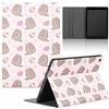 Stradvnaly Tablet Cover per Samsung Galaxy Tab S2 9.7, Moda Cartoon Cat Pusheen Cute Motivo Design con Funzione Pelle PU Holder Flip con Ultra Sottile Regolabile Tablet Protezione Antiurto Case,Cat