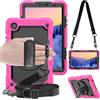 TECHGEAR Custodia Compatibile con Samsung Galaxy Tab A7 Lite 8.7 (SM-T220 / SM-T225), Cover Antiurto Resistente Supporto Integrato Girevole a 360 Gradi, Cinturino a Mano e Tracolla Attaccabile