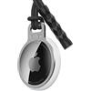 Sichy Portachiavi AirTag, Porta Airtag per Apple, Anello perfetto lucidato a specchio per l'AirTag, Custodia sottile sottile AirTag minimale e leggera con cinturino (nero)
