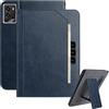Generico DayQiQiPu Custodia per Lenovo Legion Y700 (2025)/Legion Tab Gen 3 8,8 in Pelle PU Business Stand Flip Cover, Caso per tablet Wallet Folio con Scomparti per Schede e Cinghia per Mano,Blu Scuro