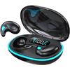 Generic Auricolari a conduzione ossea, auricolari invisibili senza fili, leggeri, con modalità sonno, cancellazione del rumore, auricolari wireless per dormire, allenarsi, lavorare
