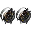 SeNool [2 Pack] Custodia Compatibile con Garmin Venu 3, PC Cover Rigida con Vetro Temperato Protezione di Schermo, [Durezza 9H] Case Compatibile con Garmin Venu 3 - [Nero + Nero]