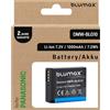 Blumax Batteria DMW-BLG10 BLG10e - 1025 mAh 7,2 V 7,4 Wh e confezione ecologica, compatibile con Panasonic Lumix DC-TZ95D DC-GX9 TZ202 TZ91 DMC TZ101 TZ81 GF6 GX7 GX80 LX100 G110