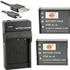DSTE NP-130 Li-ion Batteria (2-Pacco) e Caricabatterie USB per Casio EX-ZR100 EX-ZR200 EX-ZR300 EX-ZR400 EX-ZR410 EX-ZR700 EX-ZR1000 EX-ZR1200 EX-ZR1500 EX-ZR2000 EX-ZR3500 EX-ZR3700