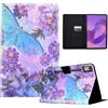 LSPCASA Custodia per Lenovo Idea Tab Pro 12,7 pollici 2025 TB-373FU TB-375FC Premium PU Pelle Flip Case con scomparti per carte e funzione stand Custodia per tablet Lenovo Idea Tab Pro 12,7 Fiore
