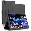 AKNICI Custodia Cover per POPUX P13 / P13 Pro/Tab G6 MAX, DOOGEE Tab G6 Max Tablet 13 Pollici, Pelle PU Cover Custodia Protettiva con Cinghia di Sicurezza e Magnete e Funzione di Supporto