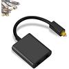 Zerone Toslink - Adattatore sdoppiatore digitale a doppia porta per cavi audio in fibra ottica (1 ingresso, 2 uscite) Nero