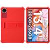 INSOLKIDON Compatibile Per TECLAST T65 Plus 13.4 INCH Tablet Custodia protettiva in Silicone Cover con Funzione di Supporto (Rosso)