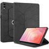 Succtopy Cover per Samsung Galaxy Tab S11 Ultra 2025 14.6 Pollici SM-X930 SM-X936 Cover in Pelle PU con 360 Gradi di Rotazione Custodia Protettiva con Porta Penna per Galaxy Tab S11 Ultra Nero