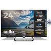 Cello CTRAV-24TZF Smart TV LED 24 12V con lettore DVD per camper e campeggio, Tizen OS di Samsung, Gaming Hub, altoparlanti Pitch Perfect, Bluetooth, triplo sintonizzatore