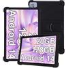 Generic Custodia in silicone per tablet HotLight C10 / Fezawio F10 / F11 da 10,1 pollici con copertura completa, antiurto, antigraffio, supporto regolabile e cover in morbido silicone, nero