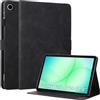 Vaitasy Custodia per Samsung Galaxy Tab A11+ Plus/A9+ Plus: Design Elegante Monocolore Business con Pencil Holder e Supporto Pieghevole per Ufficio - Nero