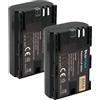Blumax - 2 batterie compatibili con Canon LP-E6NH, 2600 mAh, LP-E6P LP-E6N LP-E6 per Canon EOS R Ra R5 II R6 II R7-5D Mark III IV - 6D 7D 60D 90D XC15