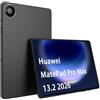 GIOPUEY Cover per Huawei Matepad Pro Max 13.2, Guscio posteriore in TPU morbido, Ultra-sottile, Anti-vibrazione e anti-scivolo - Nero