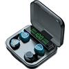 Ohulelks M22 Cuffie Wireless per Coppia con Display Digitale Touch Cuffie Bluetooth Doppi Auricolari Cuffie con Cancellazione del Rumore