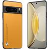 Longstong Custodia Adatta per Google Pixel 8 Pro (6.7), Cover in pelle metallica serie CODE - Giallo