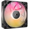 CORSAIR iCUE LINK RX120 MAX RGB 120mm PWM Ventaglio Spesso - Alta Pressione Statica - Cuscinetto Magnetico a Cupola - Ventola Singola - Nero