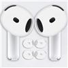 Generic 2 paia di gommini antiscivolo ultra sottili per AirPods 4, tappi di ricambio per auricolari in morbido silicone per AirPods, colore bianco