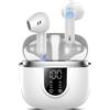 Jesebang 2026 Cuffie Bluetooth 5.4, Auricolari Bluetooth 45Ore, Cuffie Wireless In Ear HiFi Stereo cor LED Display, Cuffie Senza Fili Cancellazione Rumore, Cuffiette Sport IP7 Impermeabili, Headphones Bianco