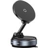 Generic Supporto magnetico per auto, regolabile a 360°, per ricarica wireless, per iPhone, Samsung Xiaomi, colore: nero