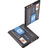 DSTE NP-BN1 DSTE Batteria di ricambio compatibile con Sony DSC-W510 DSC-W515PS DSC-W500 DSC-W520 DSC-W530 DSC-W550 DSC-W560 DSC-W570 DSC-W580 DSC-W610 DSC-W620 DSC-W650 DSC-W730 Fotocamera