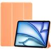 ProCase Cover per iPad Air 11 Pollici M4 2026/M3 2025/M2 2024 | Custodia Smart con Supporto Ricarica Pencil 2, Leggera con Auto Sleep/Wake, Arancione