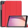 Kepuch Custer Cover per Lenovo Tab M8 4th TB-301FU TB-300FU,PU-Pelle Case Custodia - Rosso