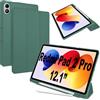 Lemxiee Cover per Xiaomi Redmi Pad 2 Pro & POCO Pad M1 12.1 Case per supporto & Slot per penna Custodia in pelle PU