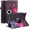 Xsltkby Custodia Cover per iPad 9.7 2018 2017/ iPad Air 2/ iPad Air - 360 Gradi di Rotante Cover Protettiva Case con Funzione di Auto Svegliati/Sonno per iPad 9.7 6/5 Generazione (Moon Starry Sky)