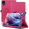 Envibe Custodia per Teclast T65 Max, 12.95 inch, Cover Tablet Teclast T65 Max, Copertura Protettiva Pieghevole con Supporto per Matita e Cinturino da Polso, Protezione Completa. (Rosso)