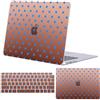 FFBOFFC Custodia per MacBook Pro 13 pollici A1502 & A1425, Pois blu e marroni | 2015-2012, Case Rigido Leggero e Sottile con Copertina per Tastiera, Resistente ai Graffi, Pacchetto di Accessori 2-in-1