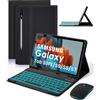 SOPPY Custodia Tastiera Retroilluminata con Mouse per Samsung Galaxy Tab S10FE/S10 Lite 10.9, S9FE/S9/S8/S7 11, Layout Italian, 7 Colori Retroilluminazione, Porta Penna S, Copertura Sottile, Nero