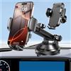 Generic Supporto per telefono 2 in 1 per auto, con ventosa e clip per bocchetta dell'aria, supporto per cruscotto e bocchetta di ventilazione, angolo regolabile per navigatore smartphone