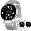Fitdafit Smartwatch Donna con Chiamate Bluetooth, 3 Armbänder, 1.27 HD | Orologio Fitness Rotondo con Cardio Contapassi Sonno, 100+ Modalità Sportive, IP68 impermeabile, Regalo per iOS Android