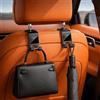 Generic 2 ganci per poggiatesta auto con supporto per tablet, girevole a 360 gradi, organizer per riporre borse, borse della spesa, ombrelli (nero)