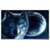 Silent Monsters Tappetino Mouse 24 x 20 cm piccolo, Lupo, con Bordo Cucito, Durevoli, antiscivolo e silenzioso, gioco, ufficio, casa, lavabile, arrotolabile, Tappetini per il Gaming Mousepad