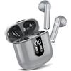 Jesebang Cuffie Bluetooth, Auricolari 5.4 con Stereo HiFi Immersivo, Auricolare | 4 HD Mic, Mini Cuffiette Bluetooth IP7 Impermeabili, Jesebang Cuffie Senza Fili per iphone/samsung,LED, 30 Ore, Grigio(2026)