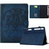 Vaitasy Custodia per Samsung Galaxy Tab S8/S7 11 SM-X700/X706/T870/T875 Modello di gatto carino Pelle PU con Supporto Funzione Folio Custodia per Galaxy Tab S7 Blu