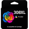 Eurotone 308XL Cartuccia Color Compatibile per HP 308 308XL HP Envy 6110 6120 6130 6520 6530