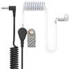 Life is simple - Auricolare con cavo acustico e graffetta di fissaggio, connettore jack da 2,5 mm, colore: trasparente
