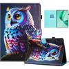 Auslbin Colorata PU Cover Honor Pad X8a 11 Pollici, Colorata e in Movimento, Bellissimo Motivo, Custodia per Tablet Flip Honor Pad X8a con Supporto, Gufo