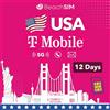 BeachSIM Carta SIM USA 12 Giorni. Dati Illimitati, Chiamate & SMS. Rete T-Mobile. Scheda Telefonica US per Turisti, Business, Erasmus e Viaggi negli Stati Uniti