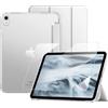 Fintie Custodia con pellicola protettiva per iPad A16 11° generazione 11 pollici 2025 & iPad 10° generazione 10,9 pollici 2022 - Custodia ultra sottile con PC rigido Retro trasparente, argento