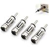 JRILUO Adattatore Antenna Autoradio DIN ISO, Connettore Antenna Auto, 4 Pezzi | Collegamento Rapido, Installazione Plug & Play, Contatti Metallici Resistenti, Struttura Compatta, Segnale Stabile