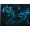 Silent Monsters Tappetino Mouse 24 x 20 cm piccolo, Drago, con Bordo Cucito, Durevoli, antiscivolo e silenzioso, gioco, ufficio, casa, lavabile, arrotolabile, Tappetini per il Gaming Mousepad
