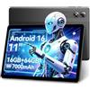 Nexall 2026 Tablet T30 11 Pollici Android 16, 7000 mAh, GPS, Bluetooth 5.0 | Per studio e serie: processore octa-core, 800 x 1280 pixel, 16 GB RAM + 64 GB ROM, fotocamera 5 MP + 2 MP, grigio
