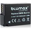 Blumax Batteria compatibile con Panasonic DMW BLC12 DMW BLC12 E originale 1000mAh Extra Strong Performance DMC GX8 G70 G81 G85 G7 G6 G5 FZ2000 FZ2500 FZ1000 FZ200 FZ300
