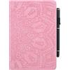 JZ Copertura per Samsung Galaxy Tab S4 10.5 T830/T835 Similpelle Cavalletto Tablet Custodia con retro in morbida pelle Supporto pieghevole (senza penna) -Rosa