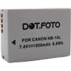Dot.Foto NB-10L Premium 7.4v / 920mAh Batteria Ricaricabile per Canon PowerShot G1 X, G3 X, G15, G16, SX40 HS, SX50 HS, SX60 HS